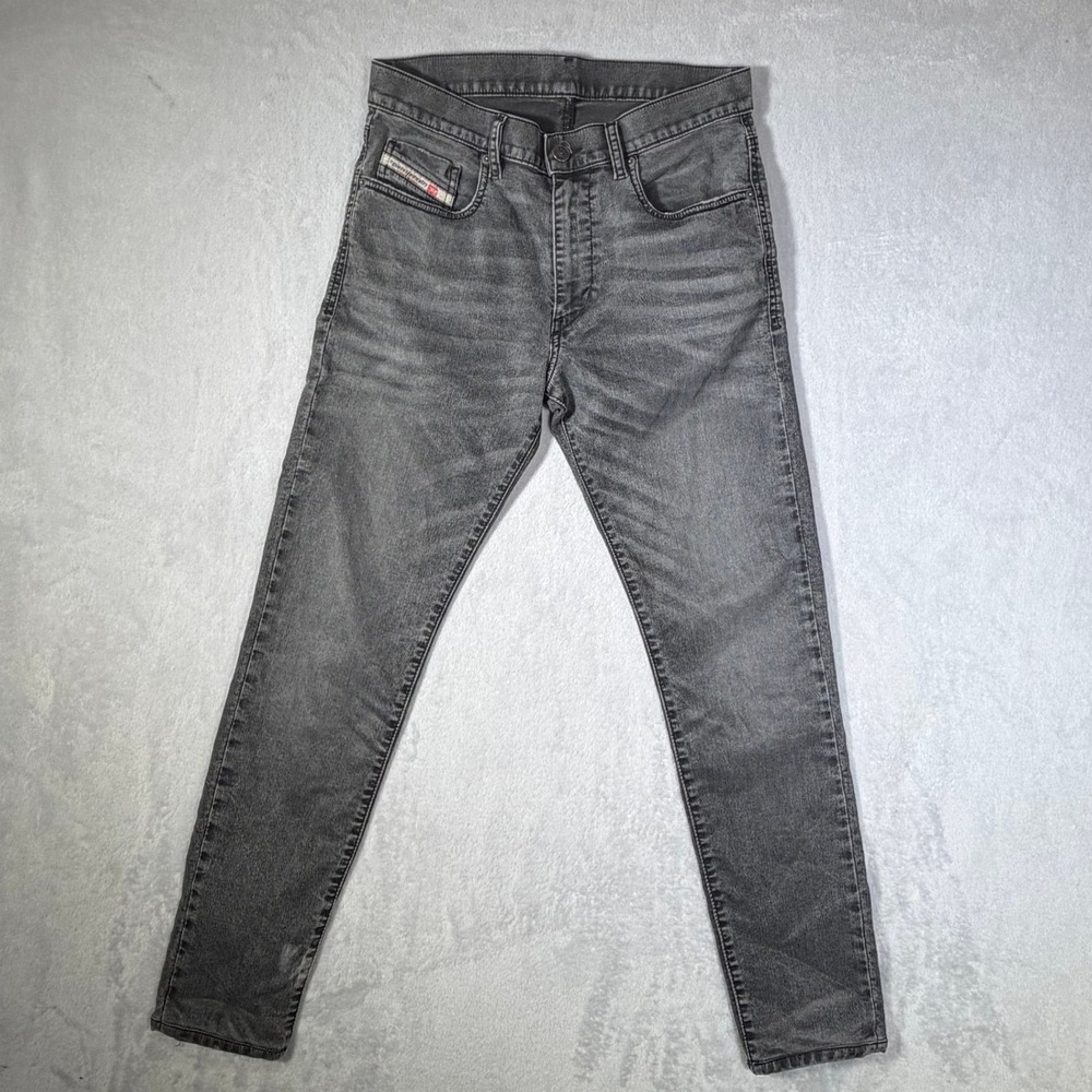 Diesel Grey Wash Slim Tapered Jeans Mens Size 30 Five Pocket Denim Faded Black